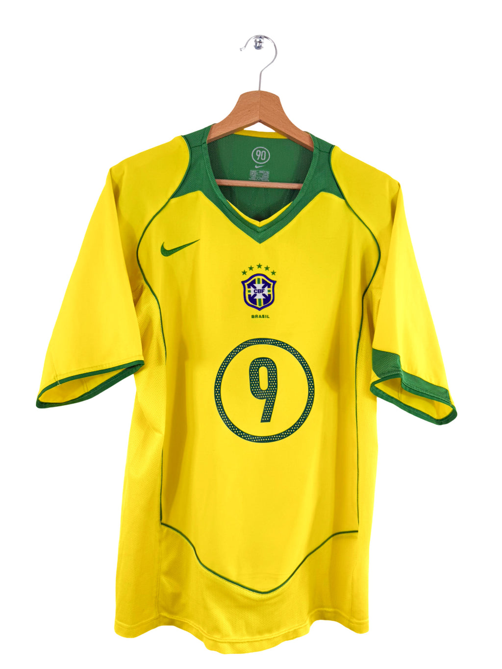 2004 - Brazil home jersey [#9 Ronaldo] - S