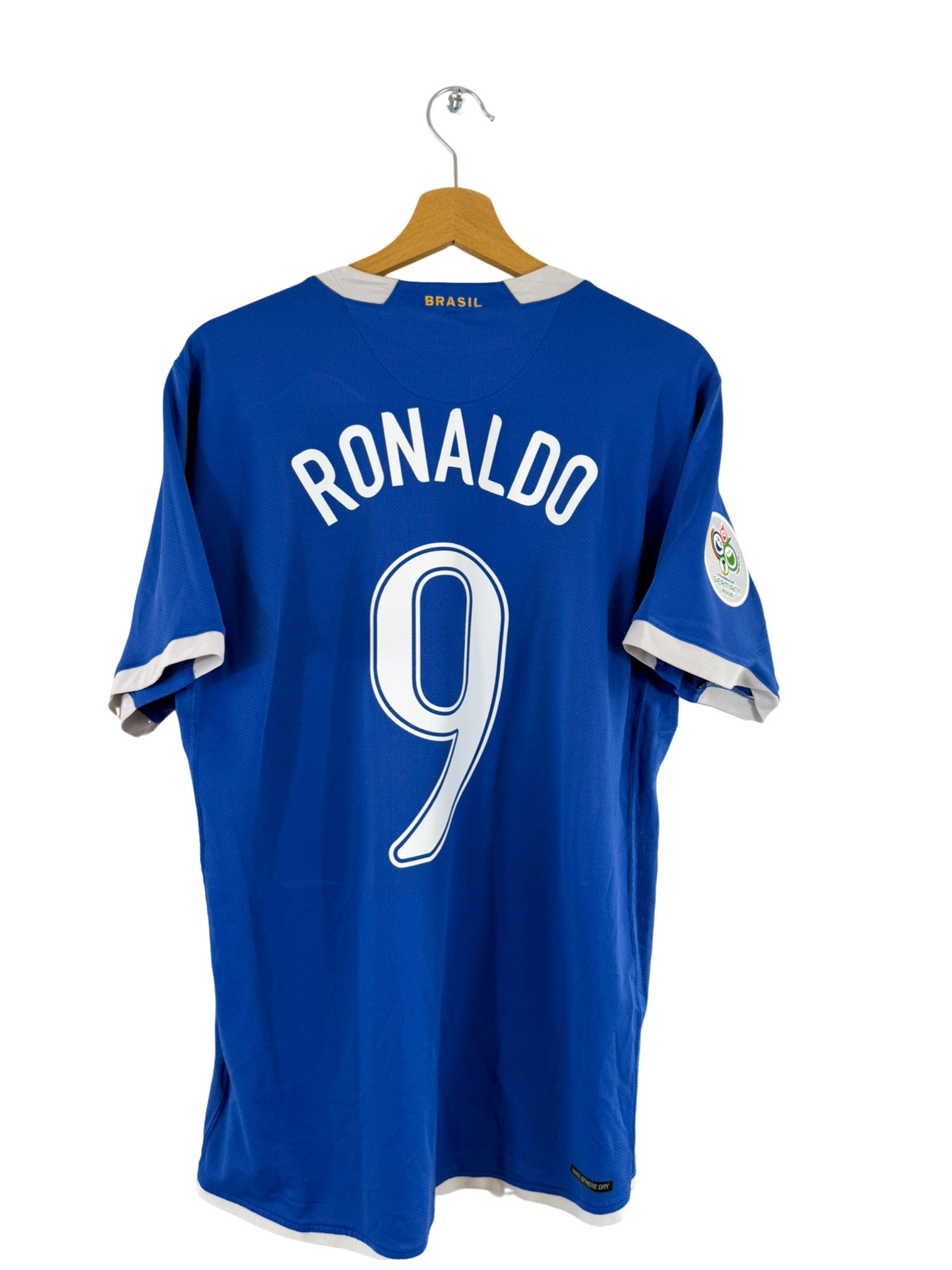 2006 - Camiseta de visitante de Brasil [#9 Ronaldo] Nike - Talla L