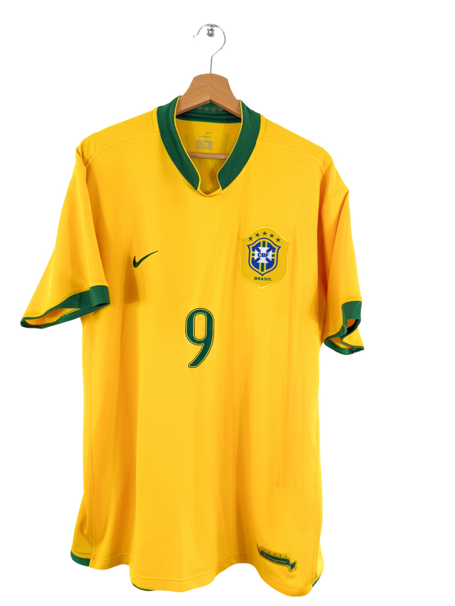 2006 - Camiseta local de Brasil [#9 Ronaldo] Nike - Talla XL