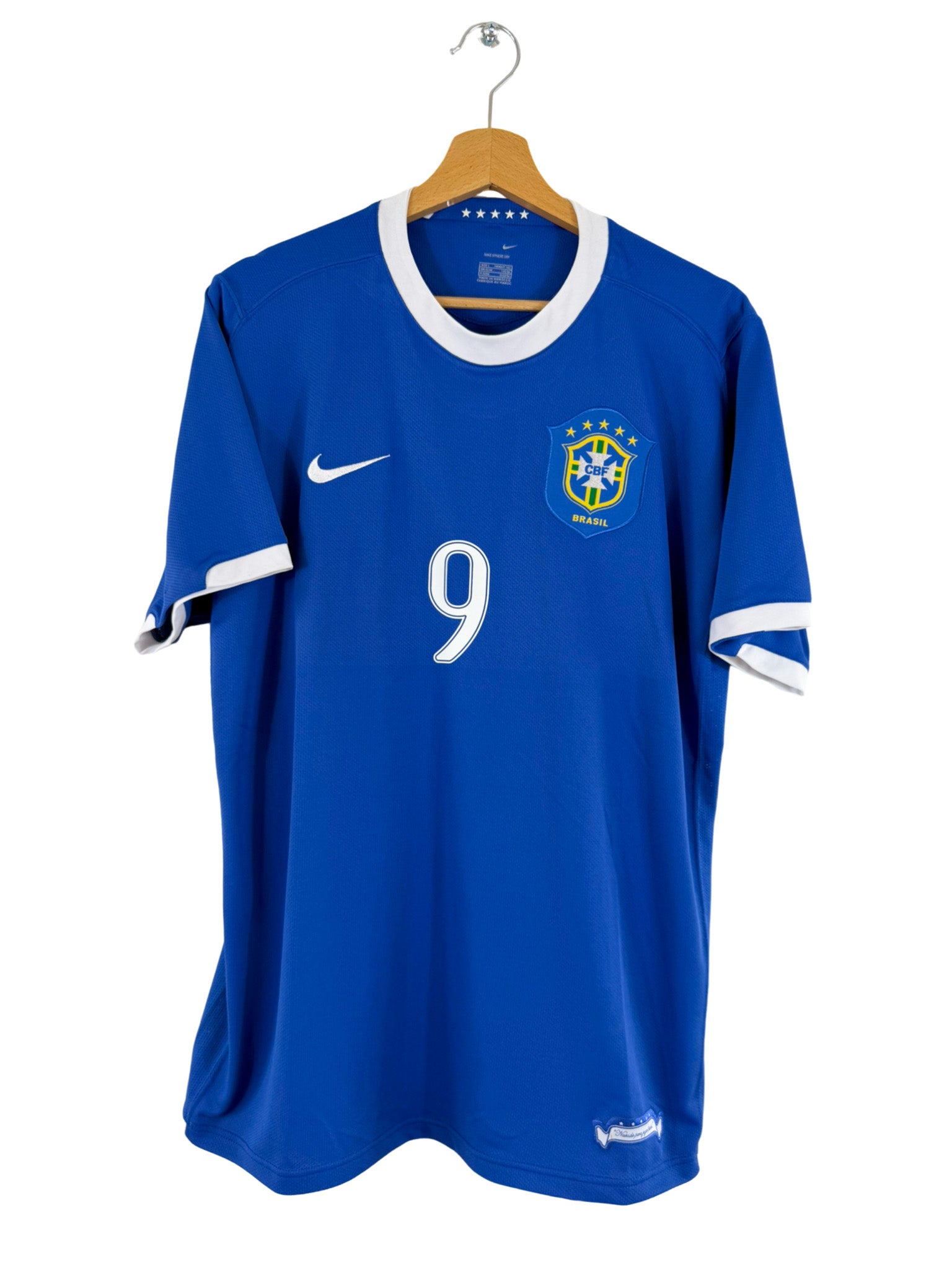2006 - Camiseta de visitante de Brasil [#9 Ronaldo] Nike - Talla S