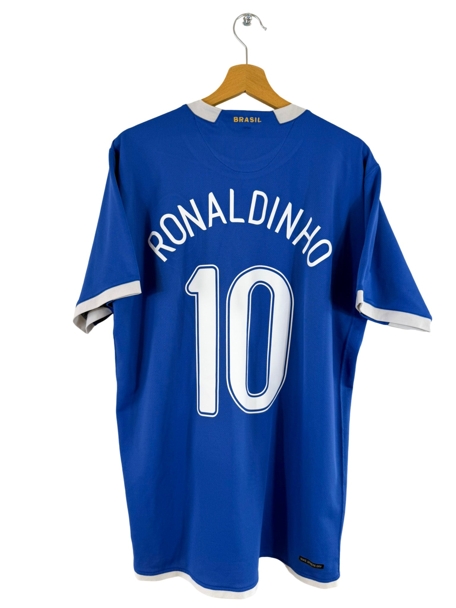 2006 - Camiseta de visitante de Brasil [#10 Ronaldinho] Nike - Talla XL