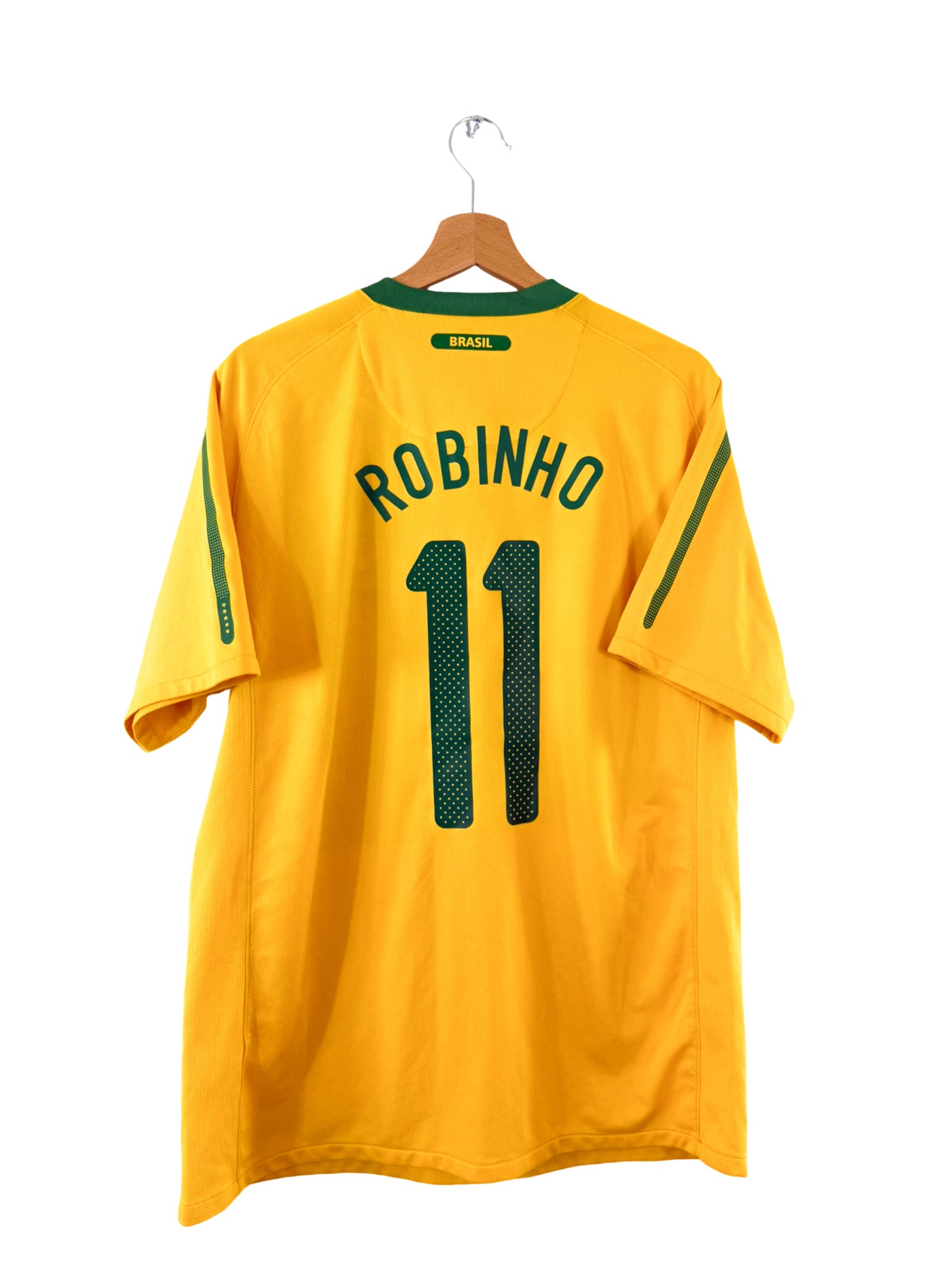 2010 - Camiseta local de Brasil [#11 Robinho] Nike - Talla L