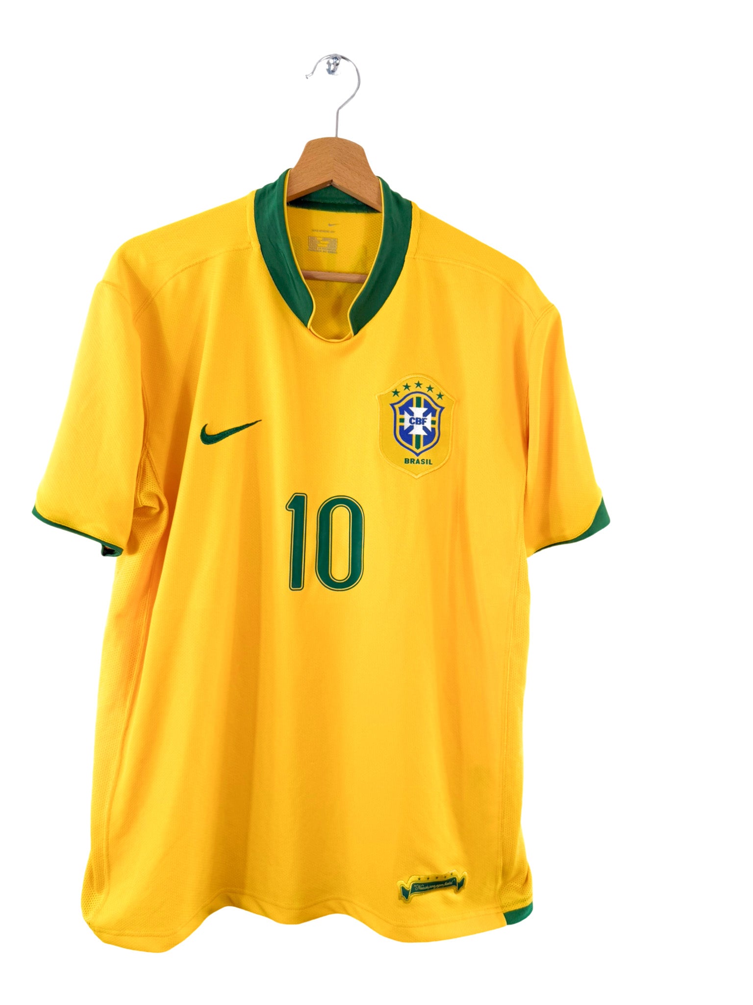 2006 - Camiseta local de Brasil [#10 Ronaldinho] Nike - Talla L