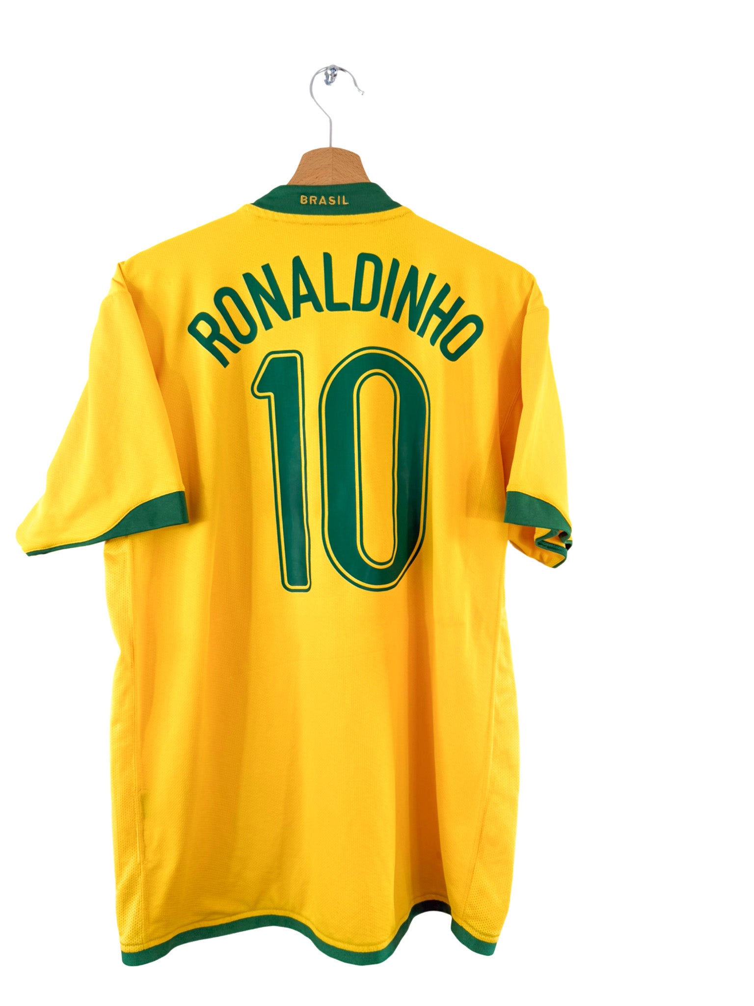 2006 - Camiseta local de Brasil [#10 Ronaldinho] Nike - Talla L