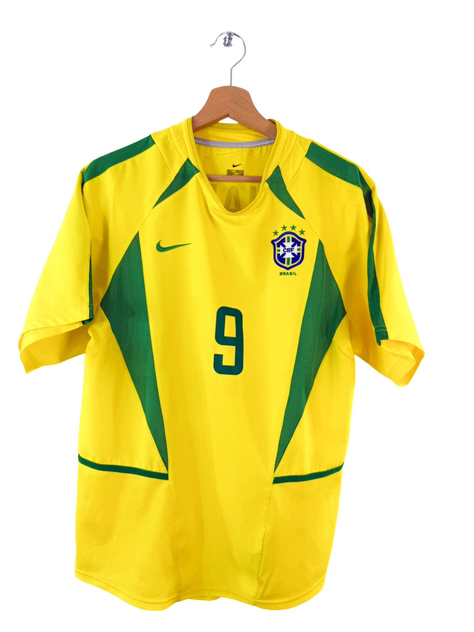 2002 - Camiseta local de Brasil [#9 Ronaldo] Nike - Talla S