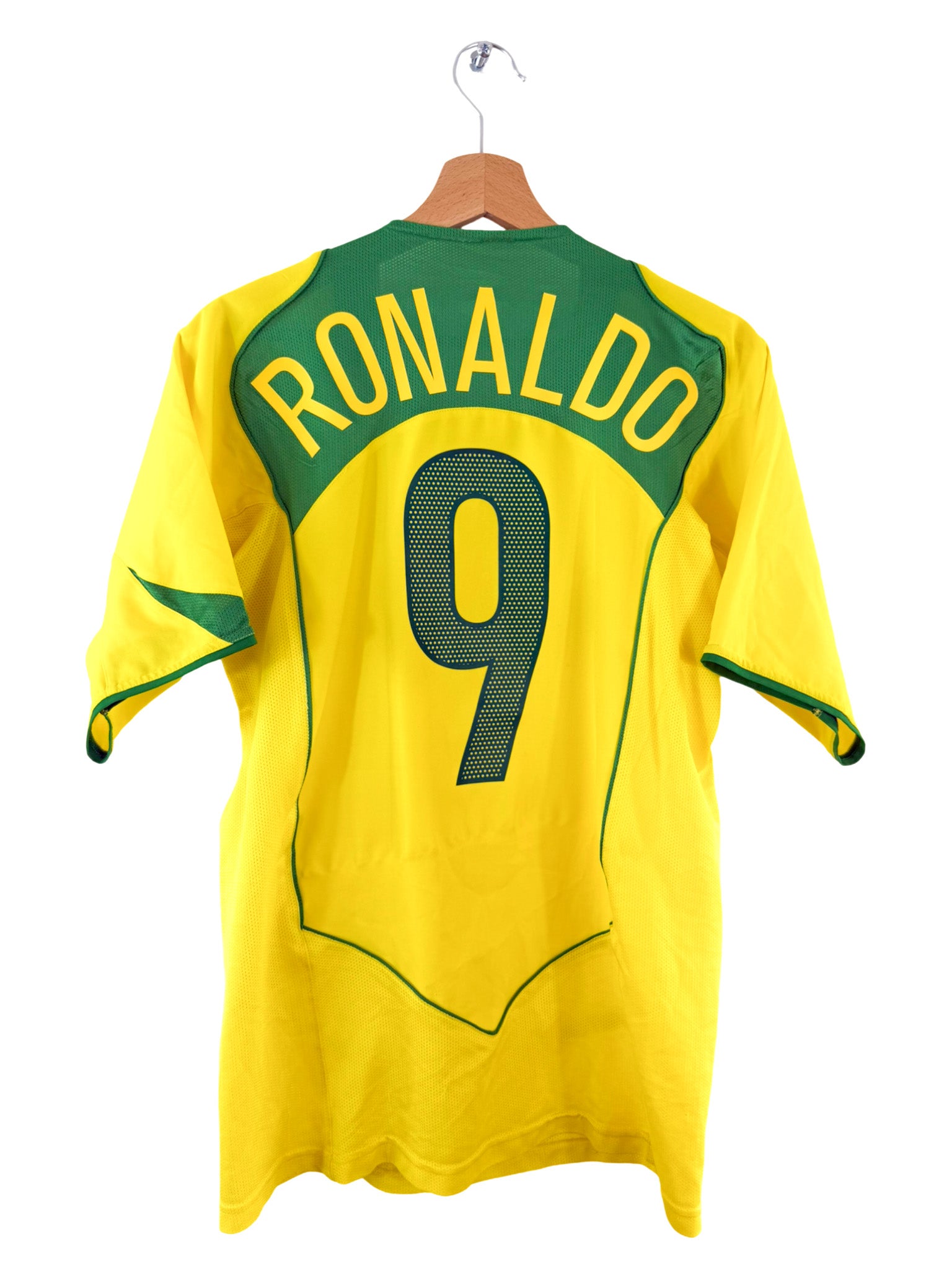 2004 - Brazil home jersey [#9 Ronaldo] - M – Vista football shop