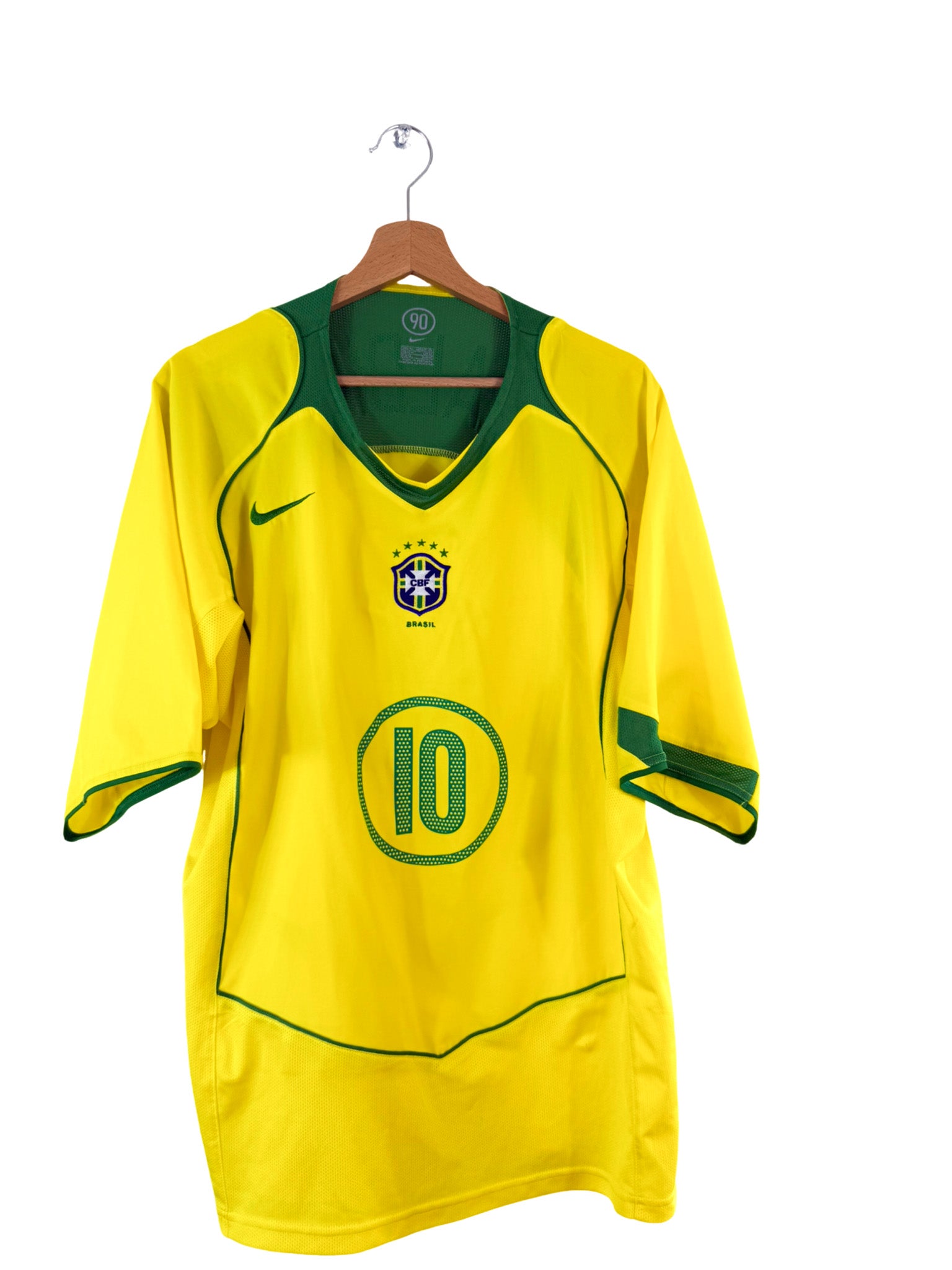 2004 - Camiseta local de Brasil [#10 Ronaldinho] Nike - Talla XL