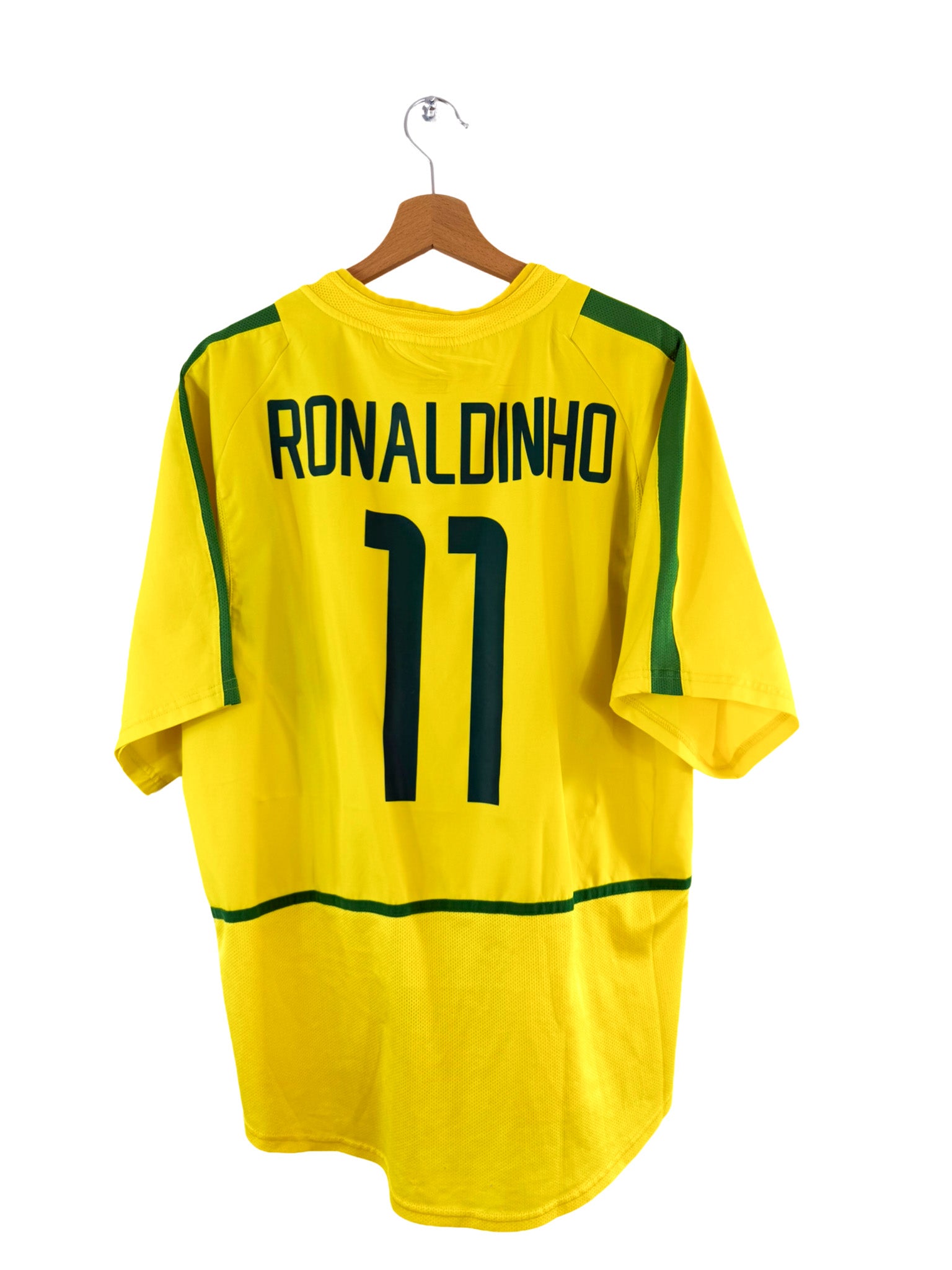 2002 - Camiseta local de Brasil [#11 Ronaldinho] Nike - Talla L