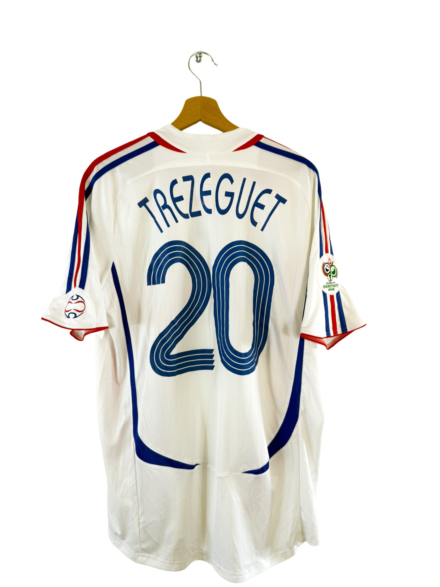 2006 - Camiseta de visitante de Francia [#20 Trezeguet] Adidas - Talla L