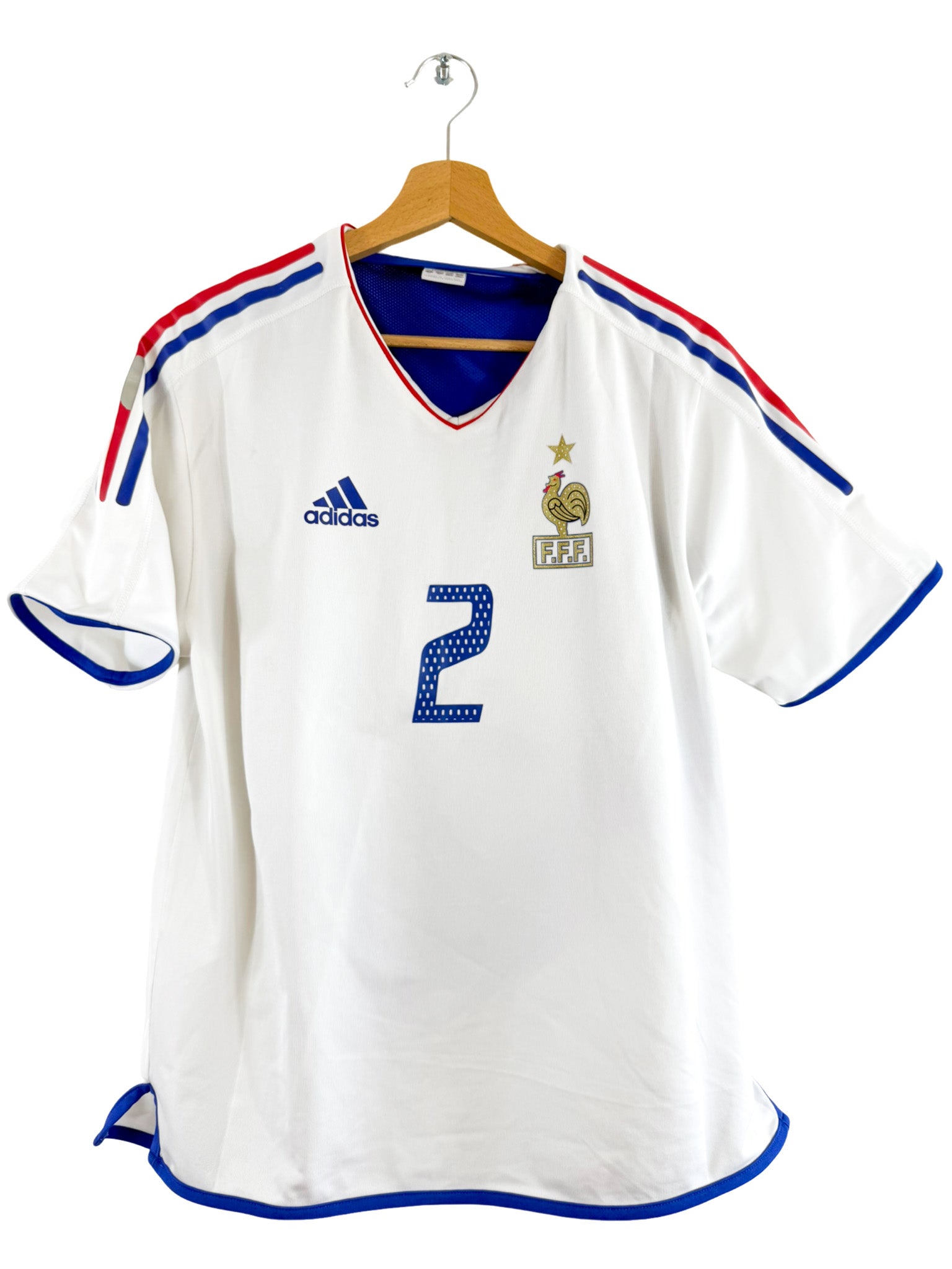 2004 - Camiseta de visitante de la selección francesa [#2] Adidas *Edición del partido* *Mujer* - Talla M
