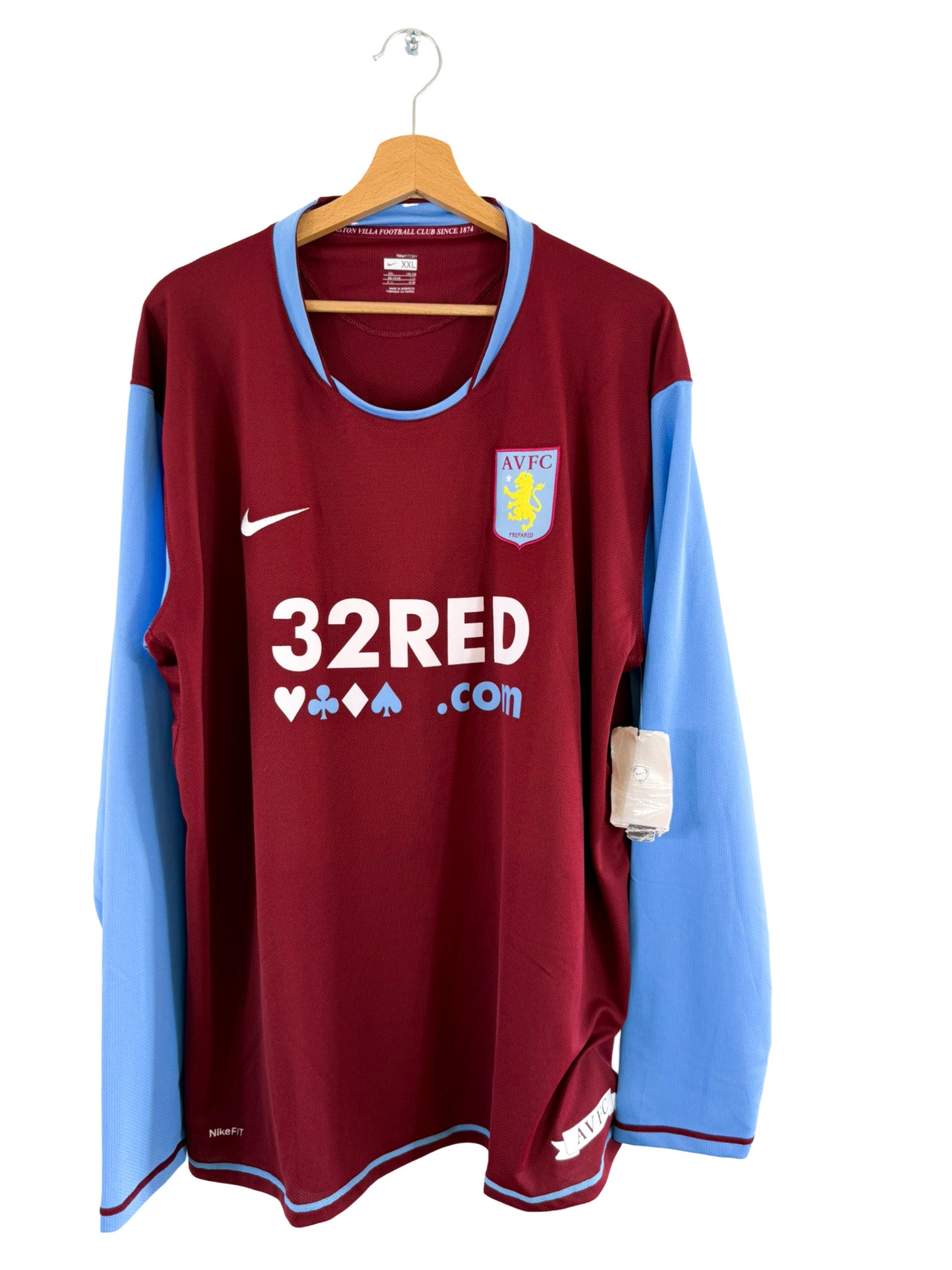 2007/2008 - Aston Villa Home Shirt Nike *Long Sleeve* - 2XL