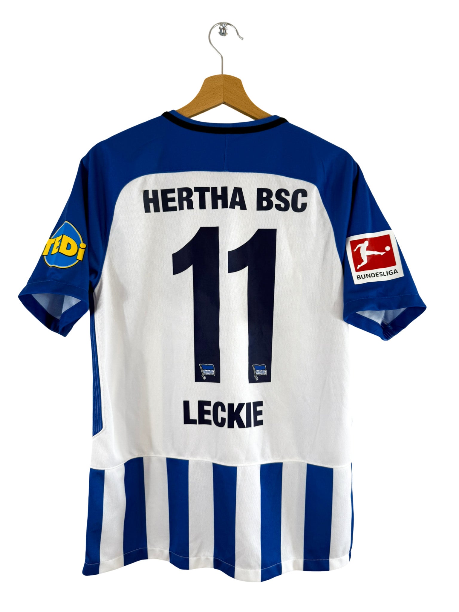 2017/2018 - Hertha Berlin home shirt [#11 Leckie] - M