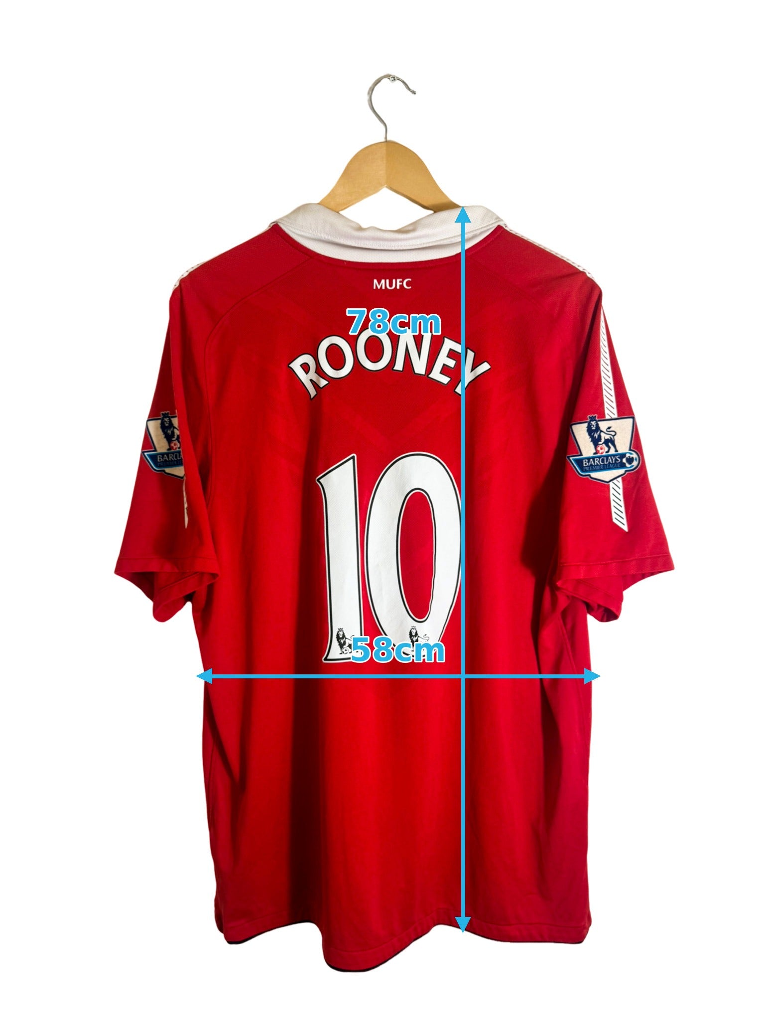 サッカー　Manchester United ROONEY 10 ユニフォーム 2010/2011 - Manchester United home shirt [#10 ROONEY] - XL – Vista