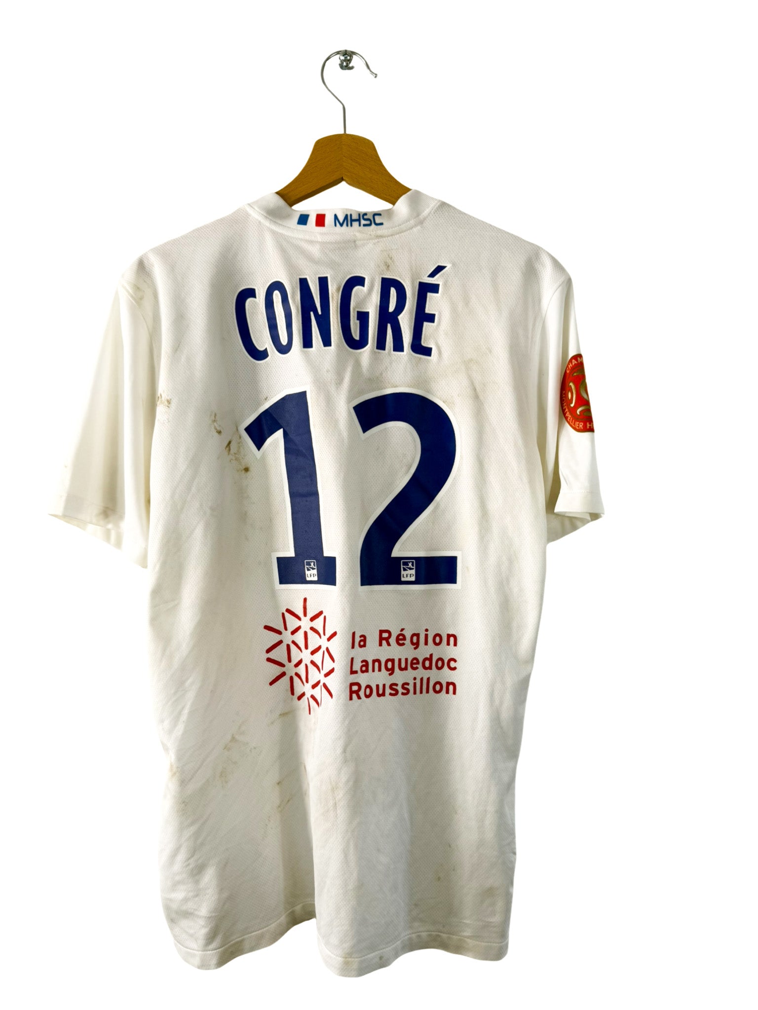 2012/2013 - Camiseta de visitante del Montpellier HSC [#12 Congré] Nike *Problema del partido* - Talla M