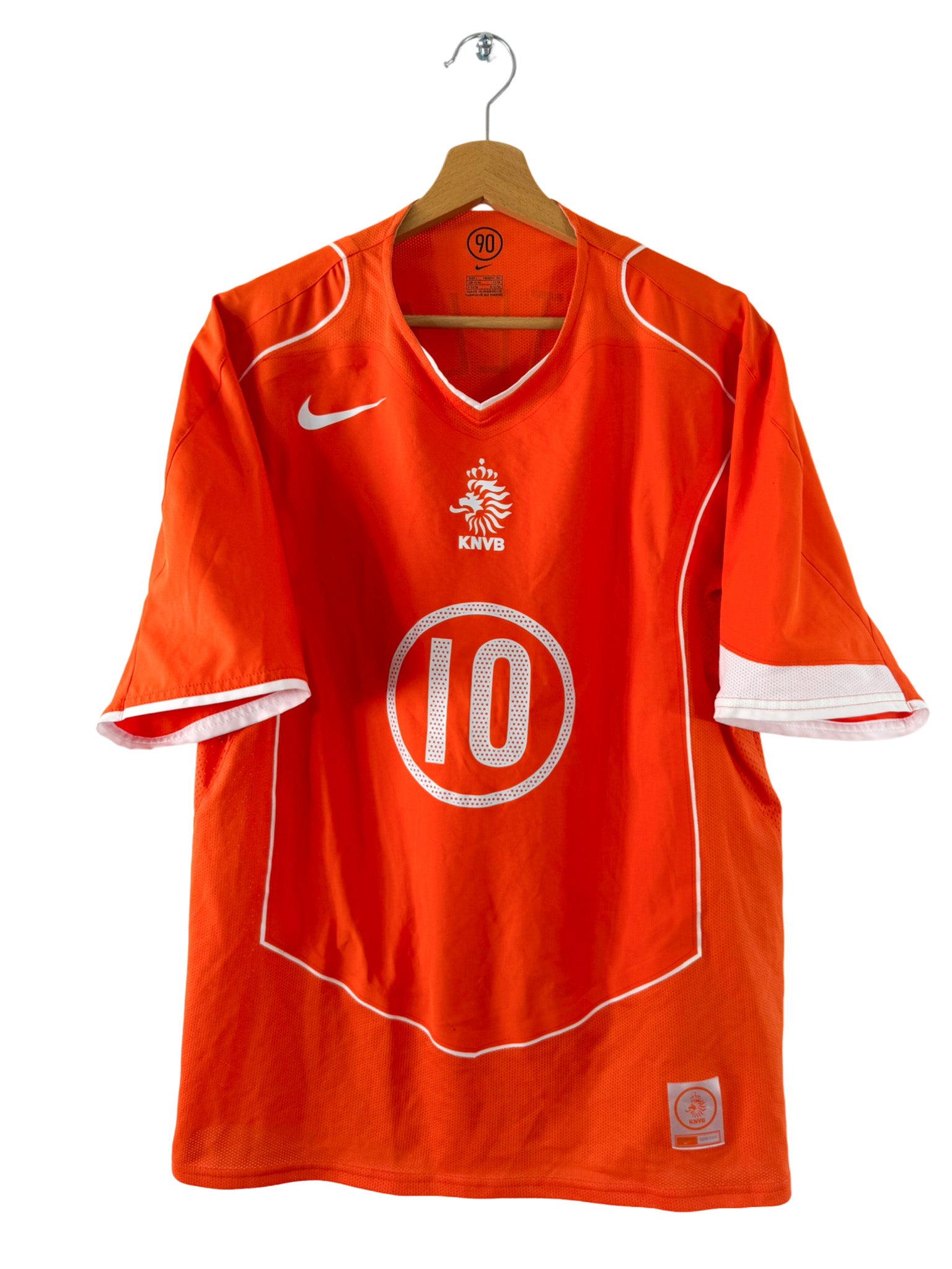 2004 - Camiseta local de Países Bajos [#10 Van Nistelrooy] Nike *Edición especial* - Talla L