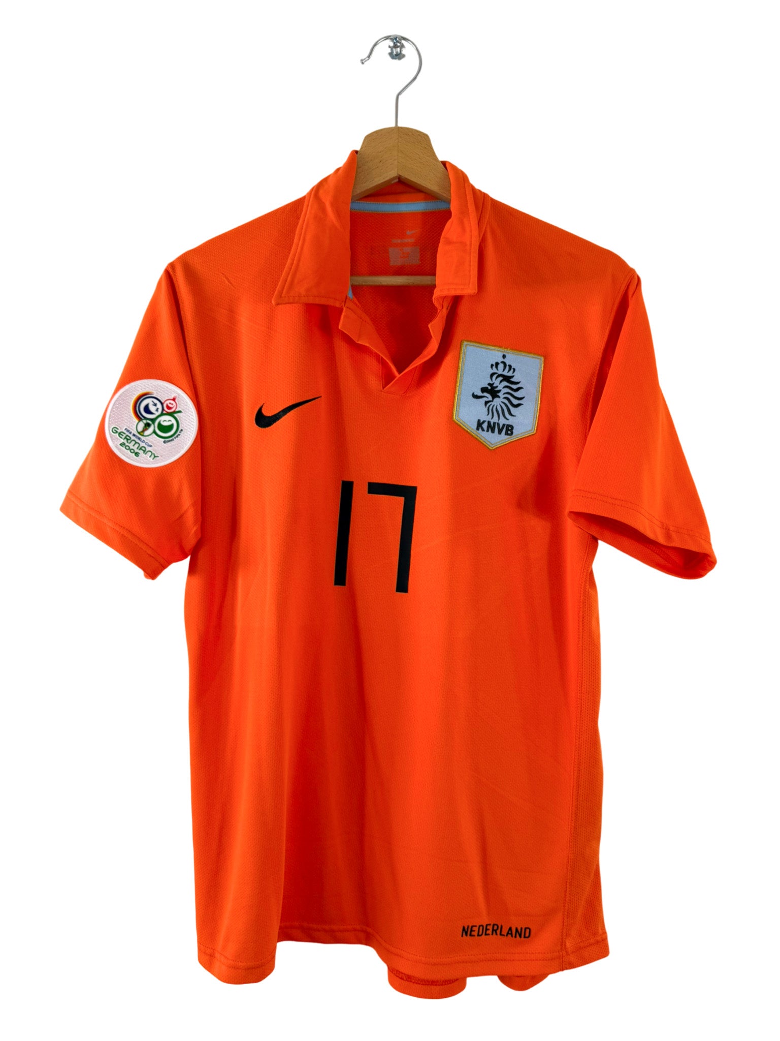 2006 - Camiseta local de Holanda [#17 Van Persie] Nike *Manga larga* - Talla 2XL