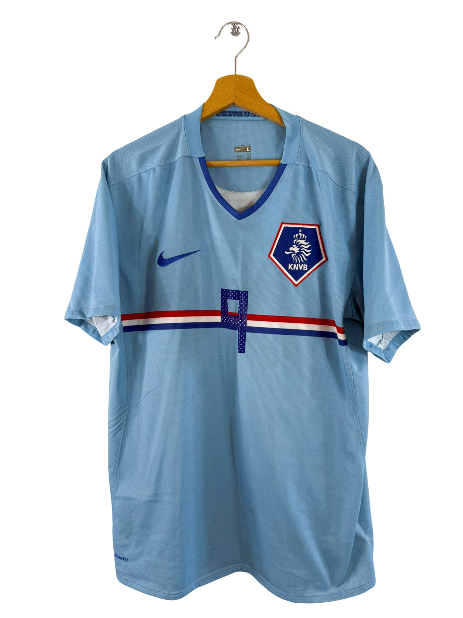 2008 - Camiseta visitante de Países Bajos [#9 V. Nistelrooy] Nike - Talla L