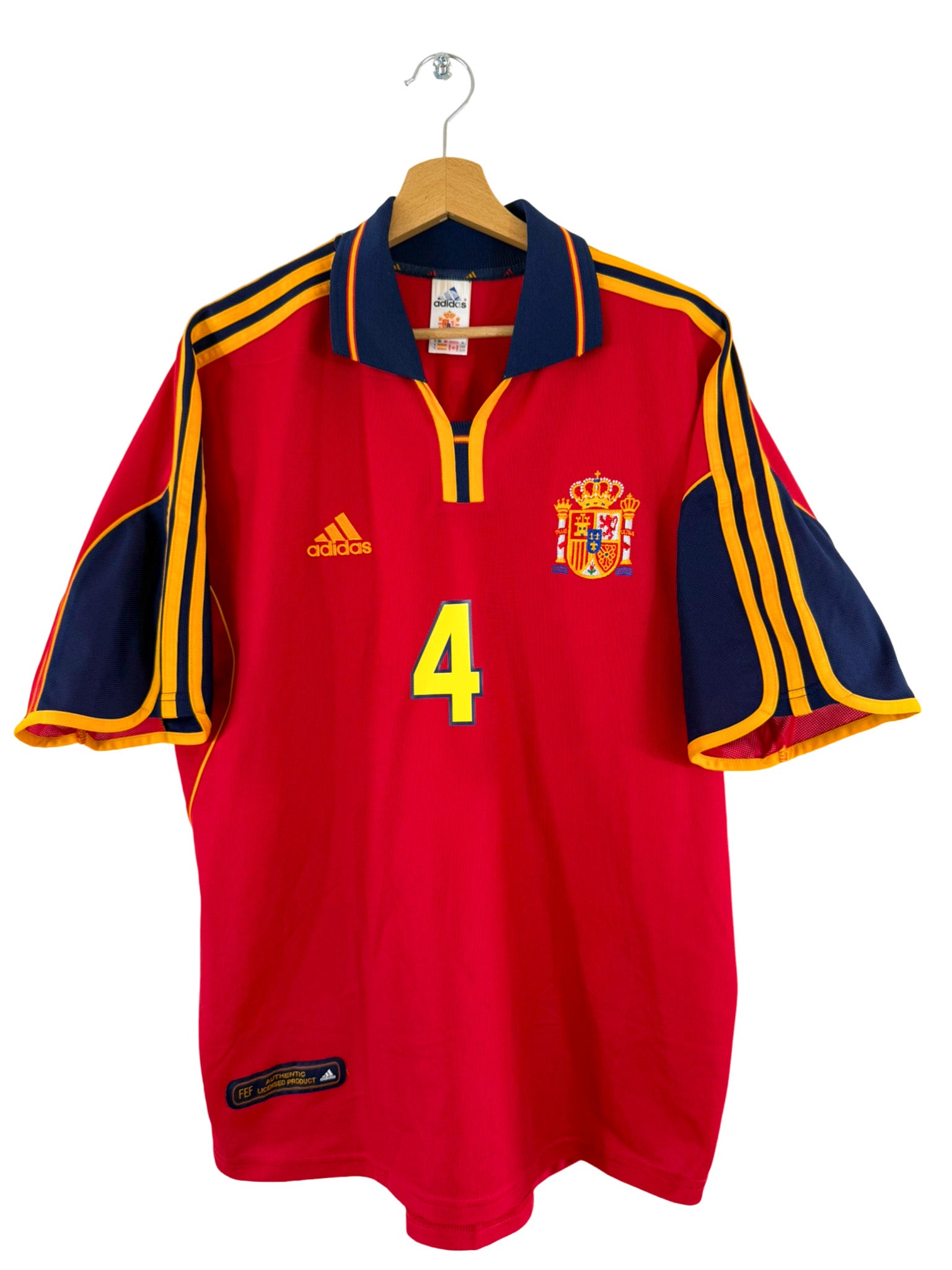 2000 - Spain home shirt [#4 Guardiola] - XL – Vista football shop