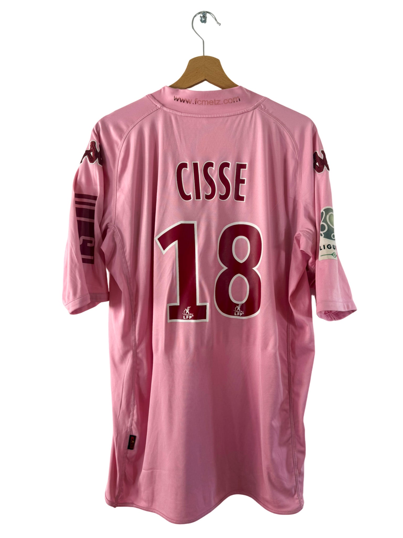 2009/2010 - Camiseta visitante del FC Metz [#18 Cissé] Kappa *Edición del partido* - Talla XL