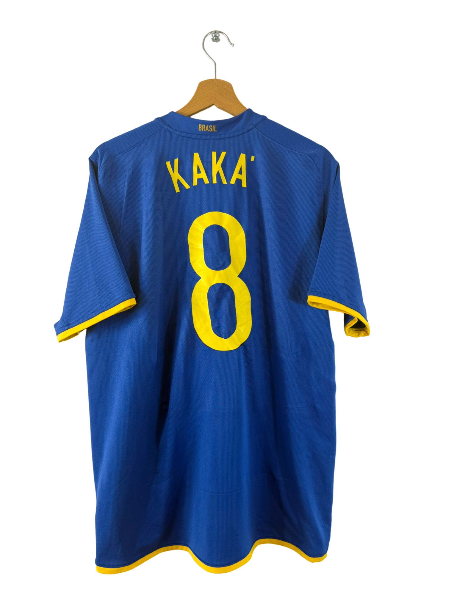 2008 - Camiseta local de Brasil [#8 Kaká] Nike - Talla L