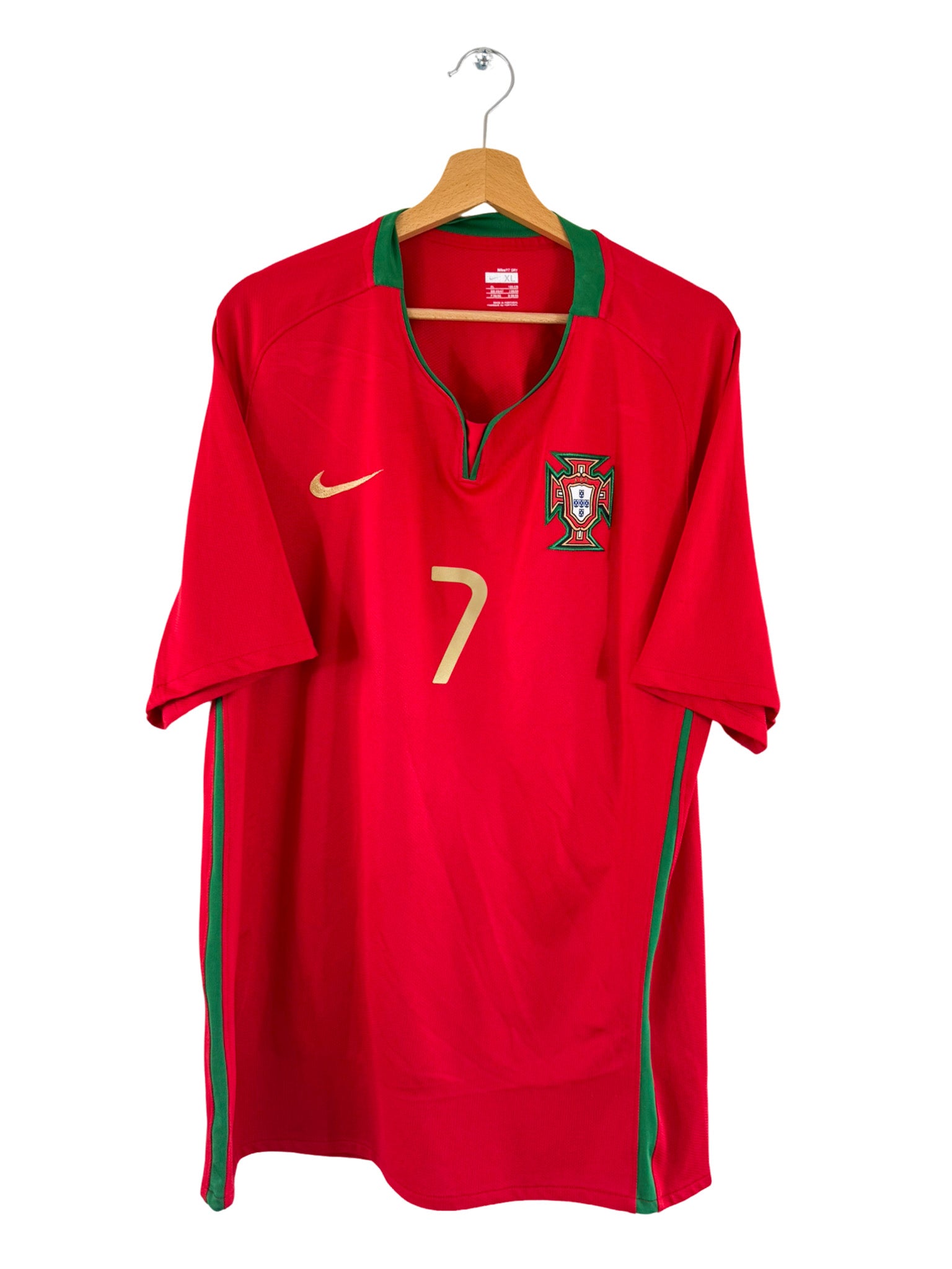 2008 - Portugal Home Shirt [#7 Ronaldo] - XL – Vista football shop