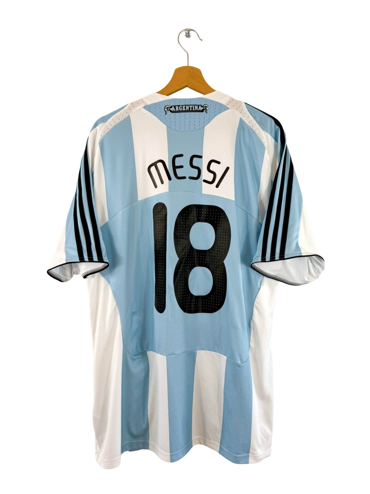 2008 - Argentina Home Jersey [#18 Messi] - XL – Vista football shop