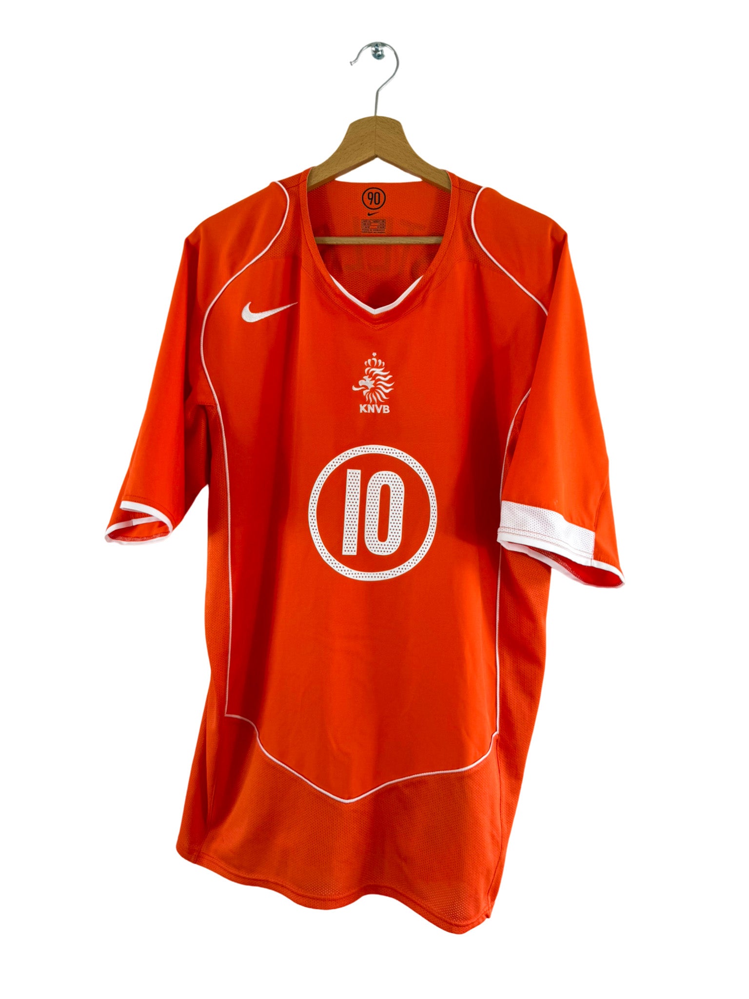 2004 - Camiseta local de Países Bajos [#10 Van Nistelrooy] Nike - Talla XL