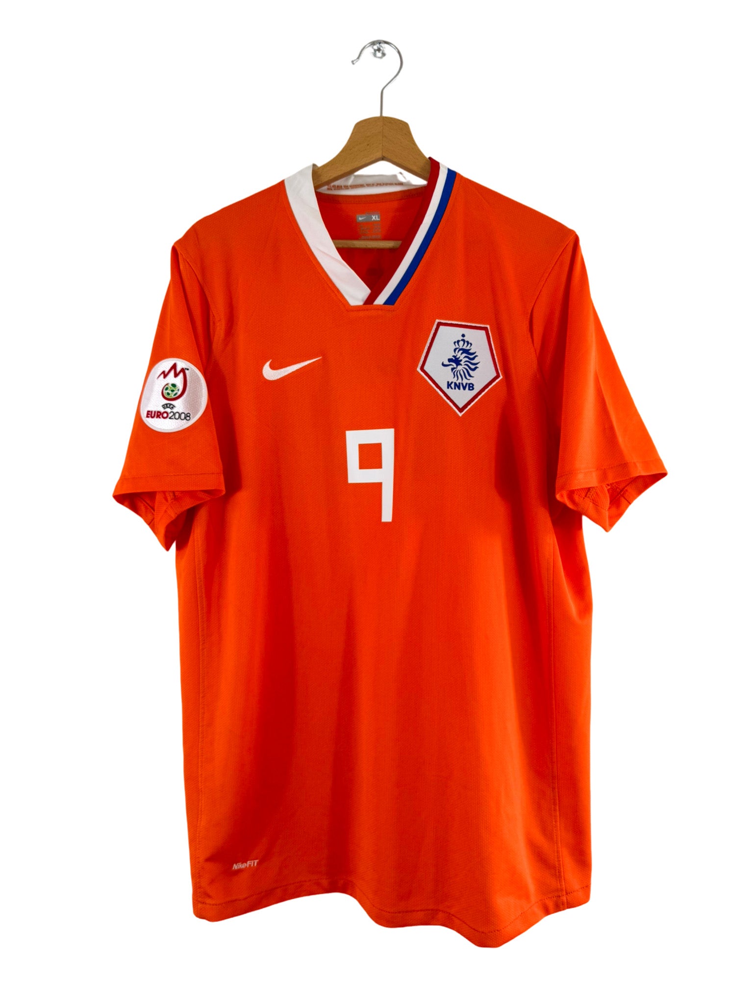 2008 - Camiseta local de Países Bajos [#9 Van Nistelrooy] Nike - Talla XL