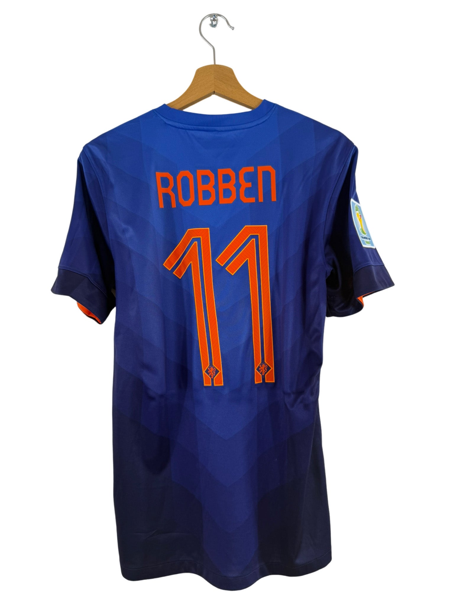 2014 - Camiseta visitante de Países Bajos [#11 Robben] Nike - Talla S