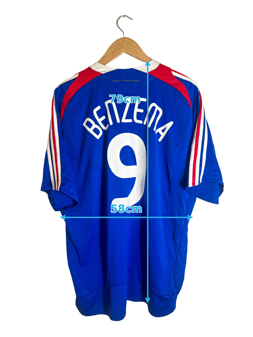 2008 - Camiseta Selección de Francia local [#9 BENZEMA] - XL