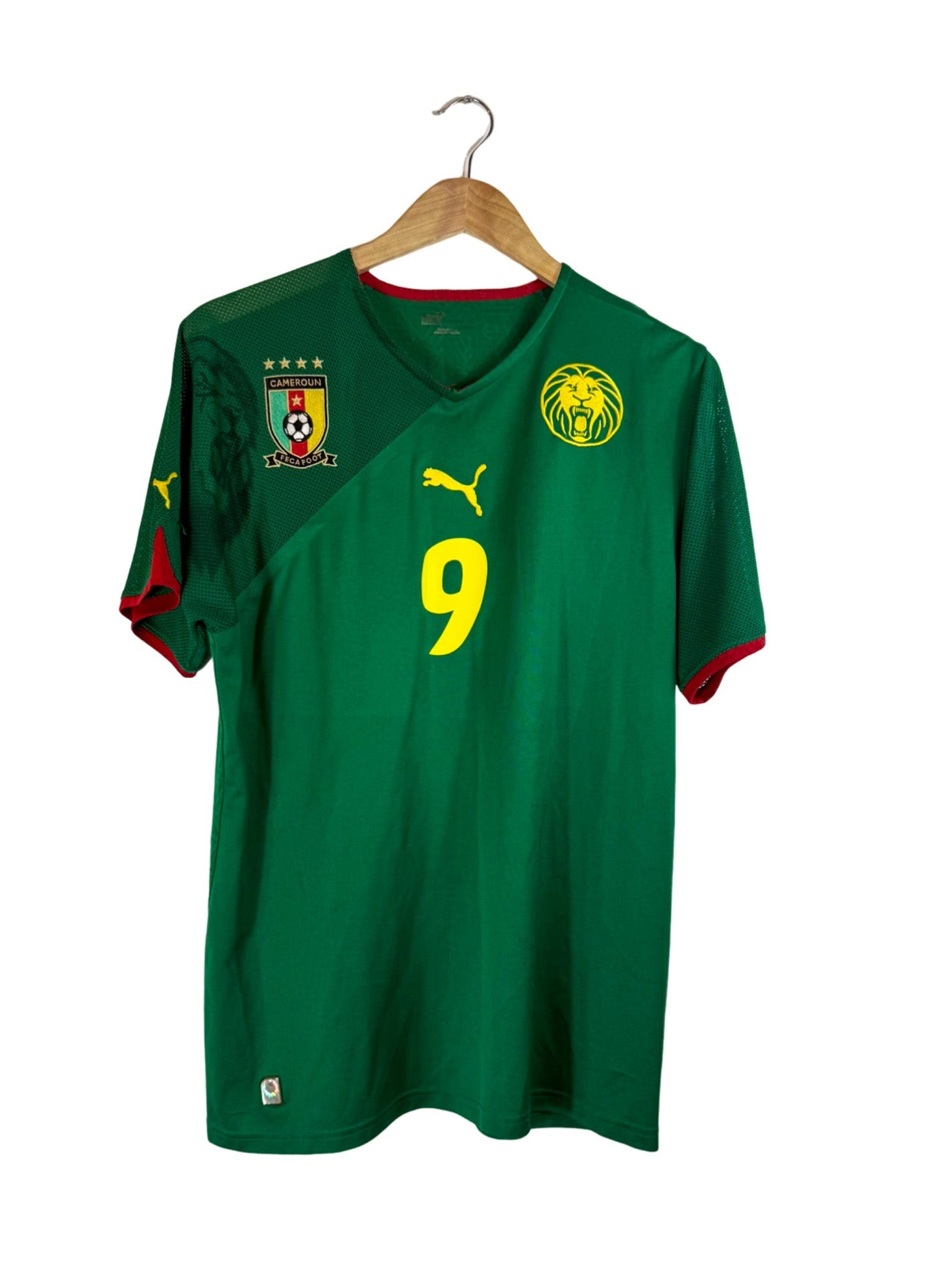 2010 - Cameroon Home Jersey [#9 ETO'O] Puma - M – Vista football shop