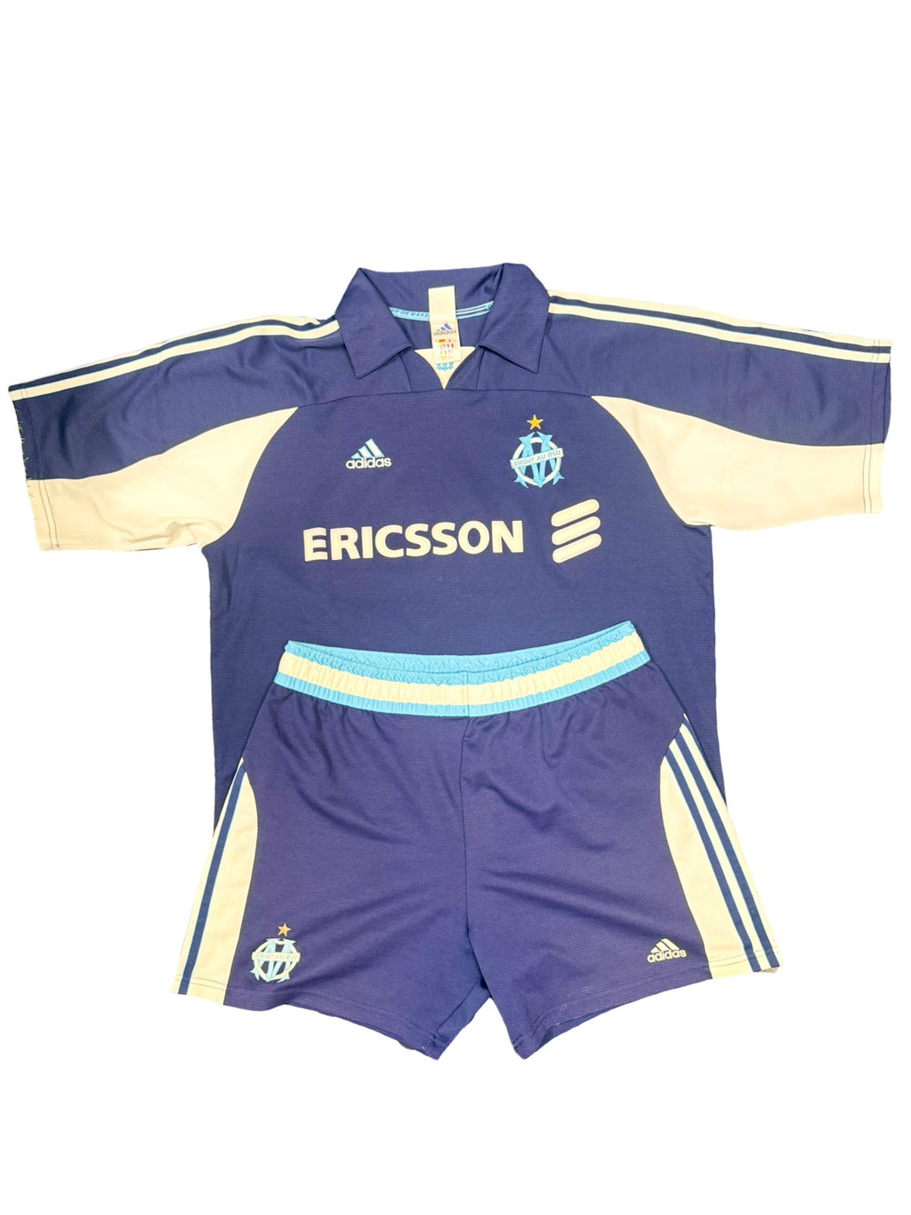1999/2000 - Maillot + short Olympique de Marseille extérieur [#10 DE LA PEÑA] - L