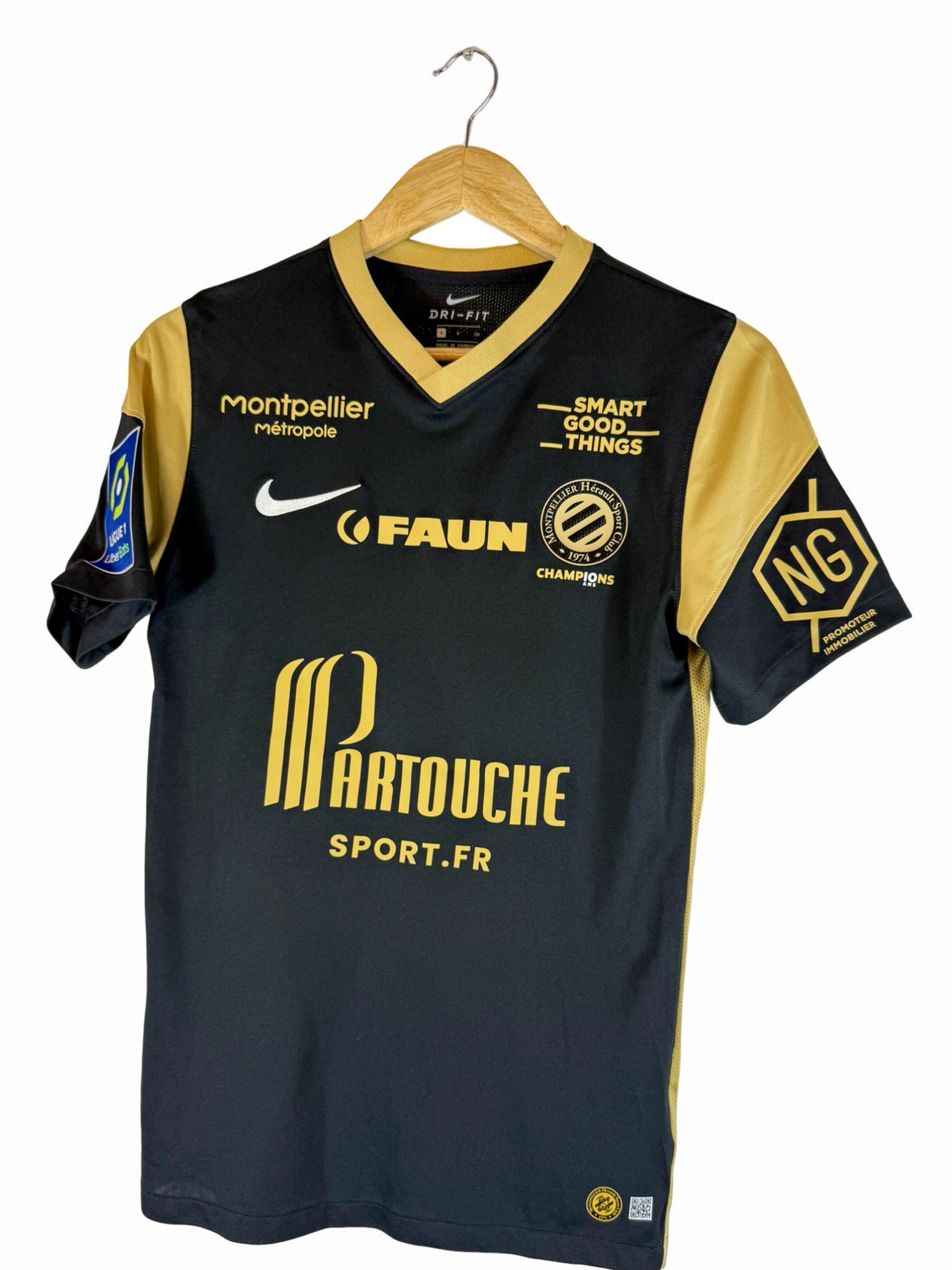 2002/2003 - Tercera camiseta del Montpellier [#15 ASSOUMANI] Nike *Manga larga* *Problema del partido* - Talla XL