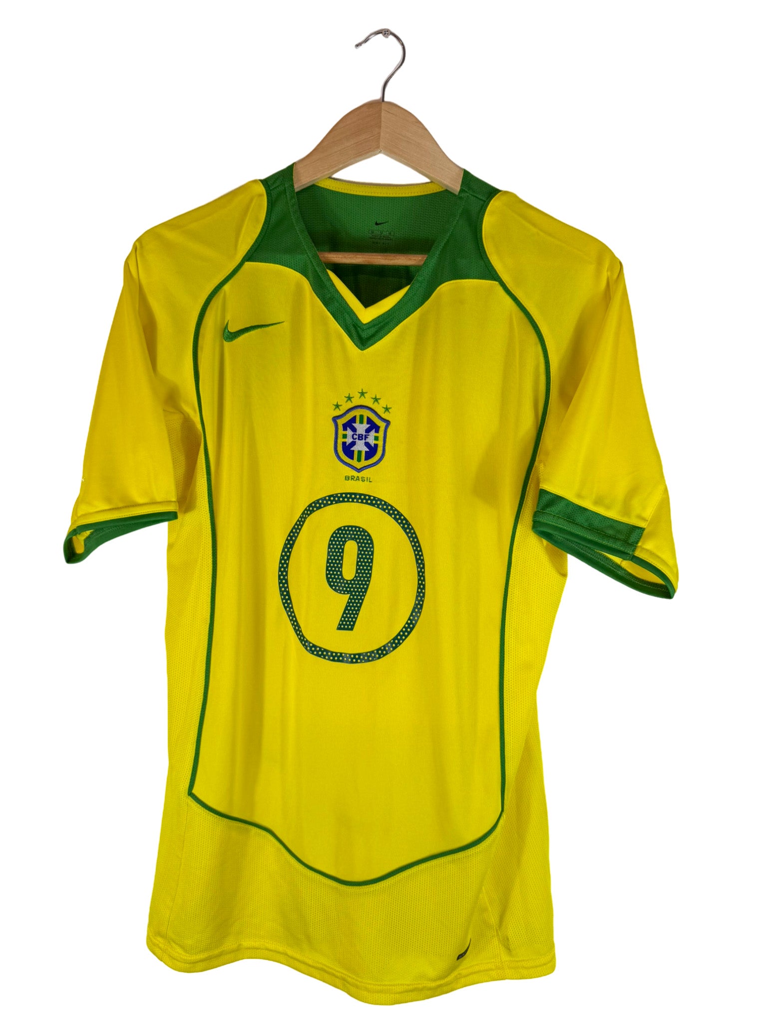 2004 - Camiseta local de Brasil [#9 Ronaldo] Nike - Talla L
