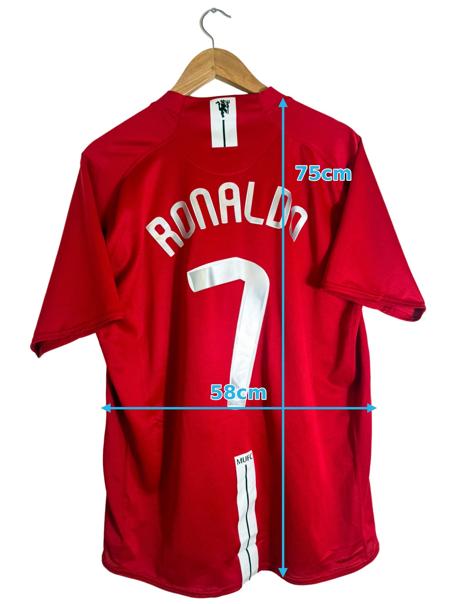 2007/2008 - Manchester United Home Shirt [#7 RONALDO] - XL – Vista