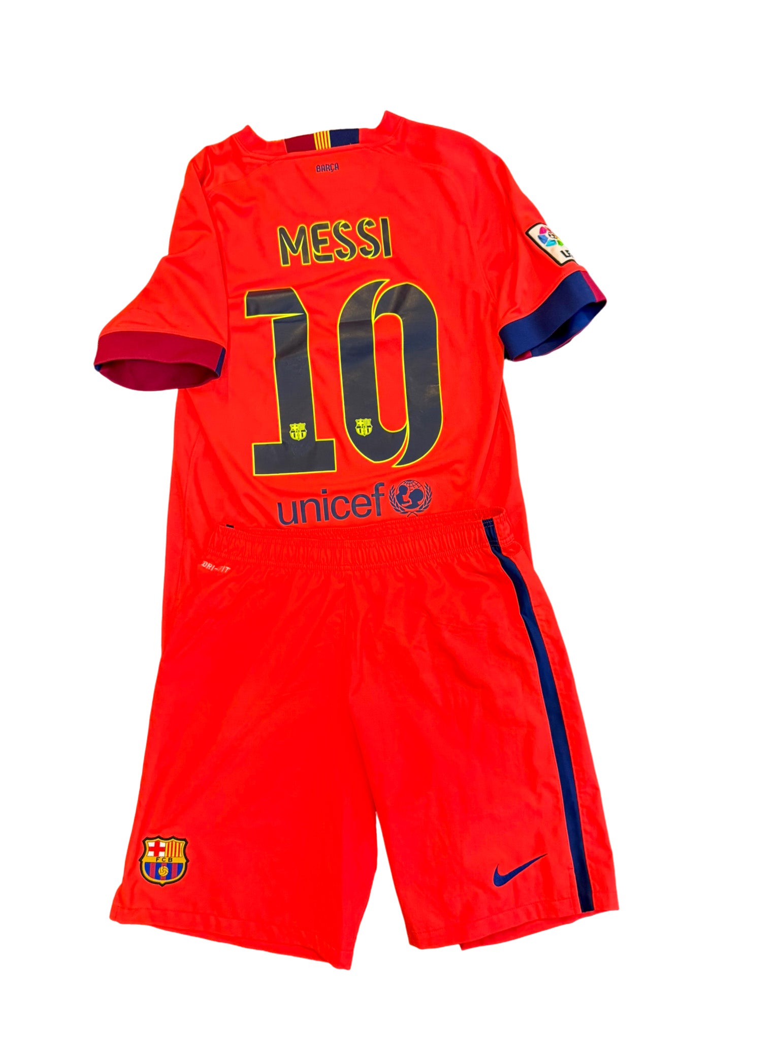 2014/2015 – Maillot + Short FC Barcelone extérieur [#10 Messi] Nike – S