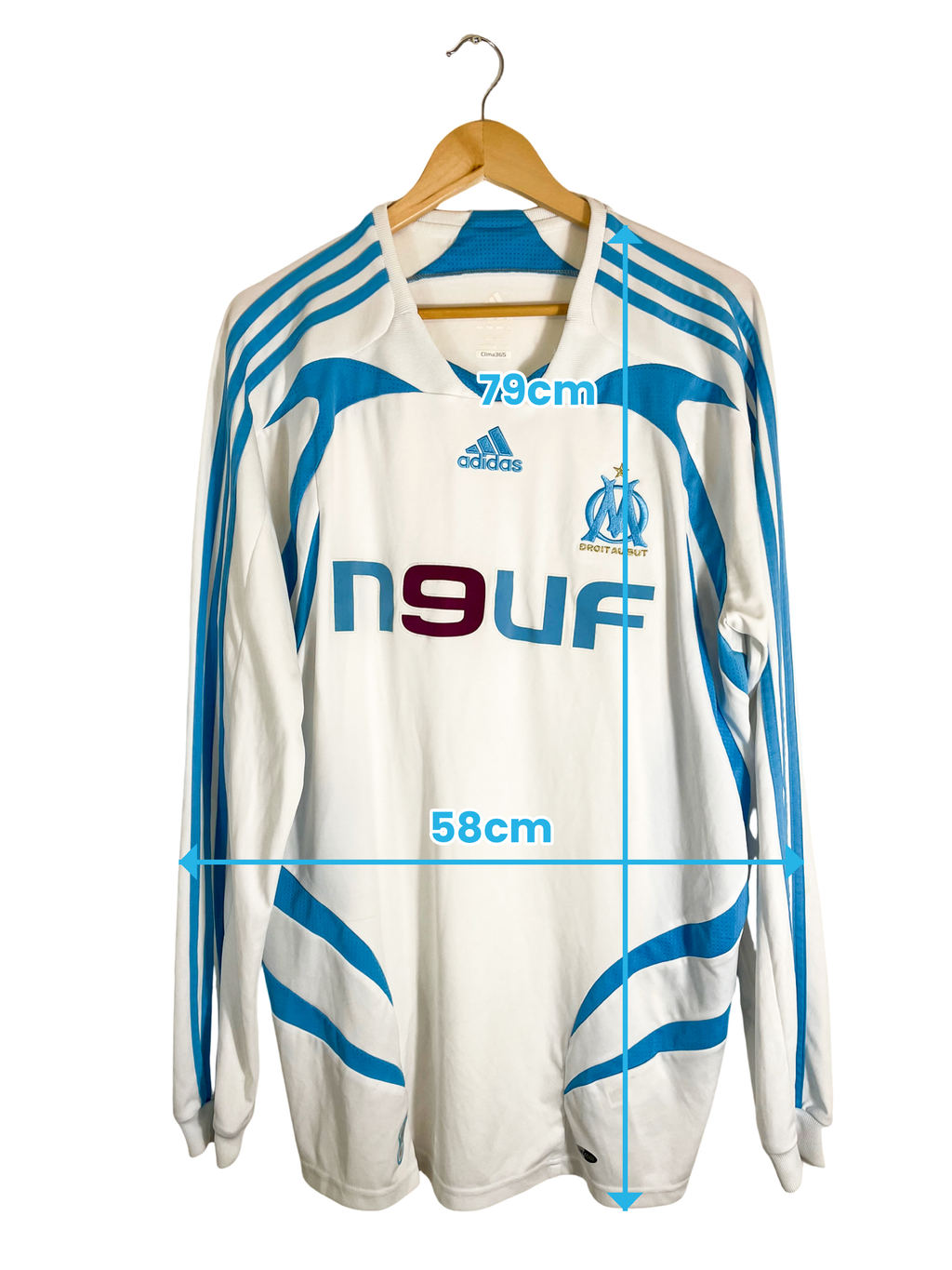 2007/2008 – Maillot Olympique de Marseille domicile *manches longues* – XL