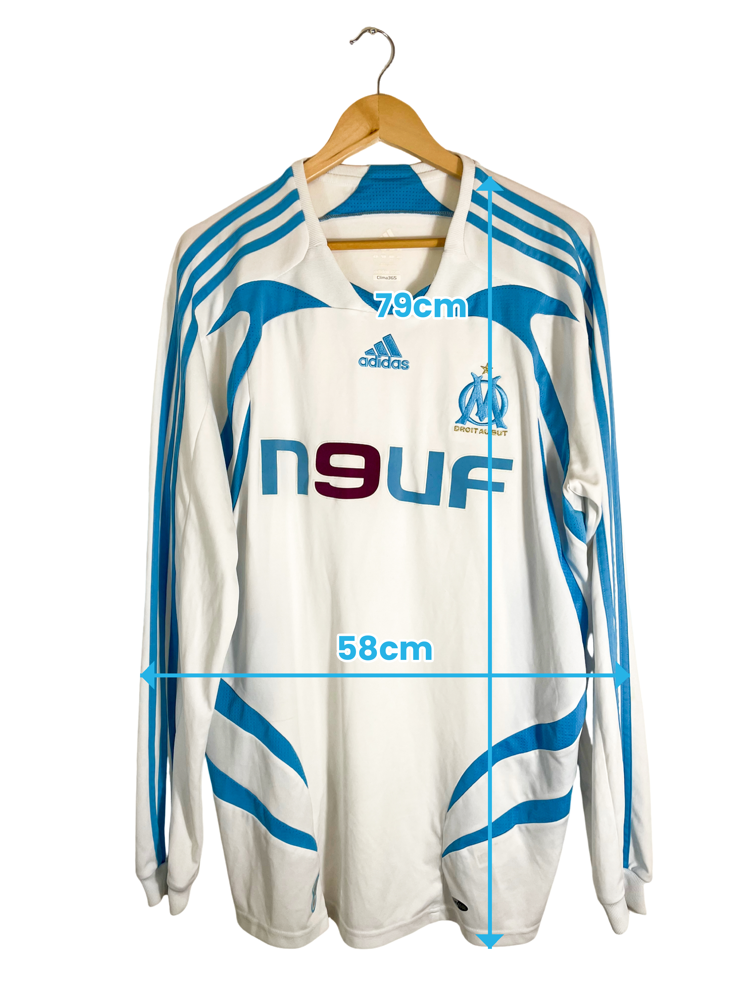 2007/2008 – Maillot Olympique de Marseille domicile *manches longues* – XL